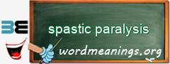 WordMeaning blackboard for spastic paralysis